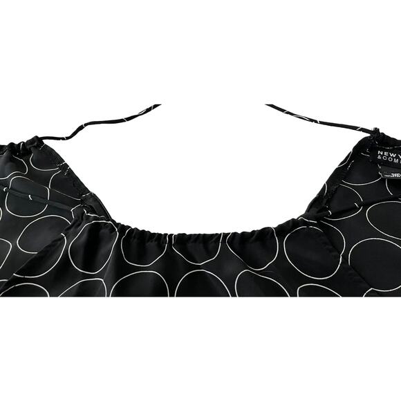 NY & CO MIDI COCKTAIL/PARTY DRESS, WOMENS, 10, BLACK & WHITE CIRCULAR PATTERN - Picture 4 of 11